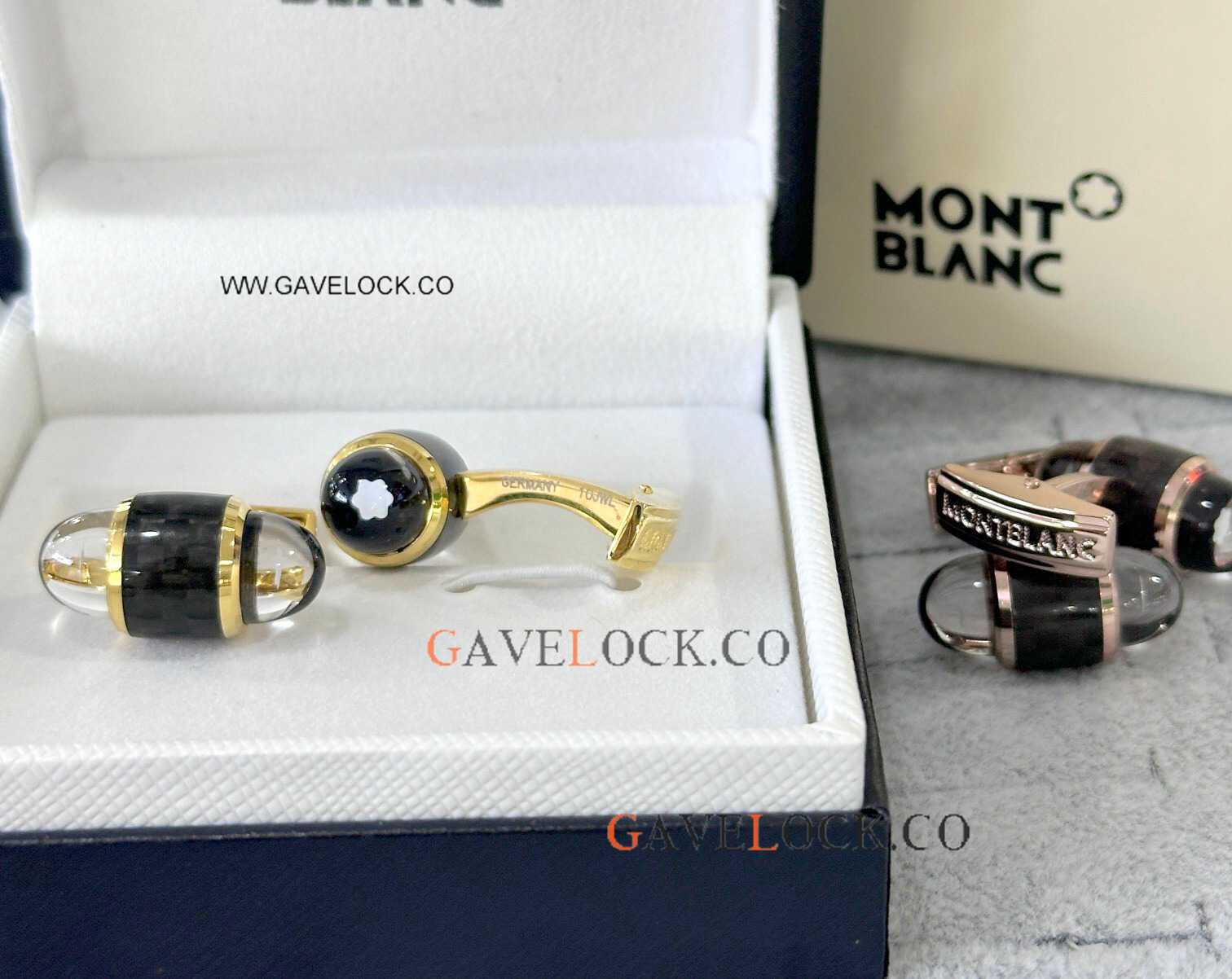 Best Copy Montblanc Starwalker Cufflinks Black-Gold